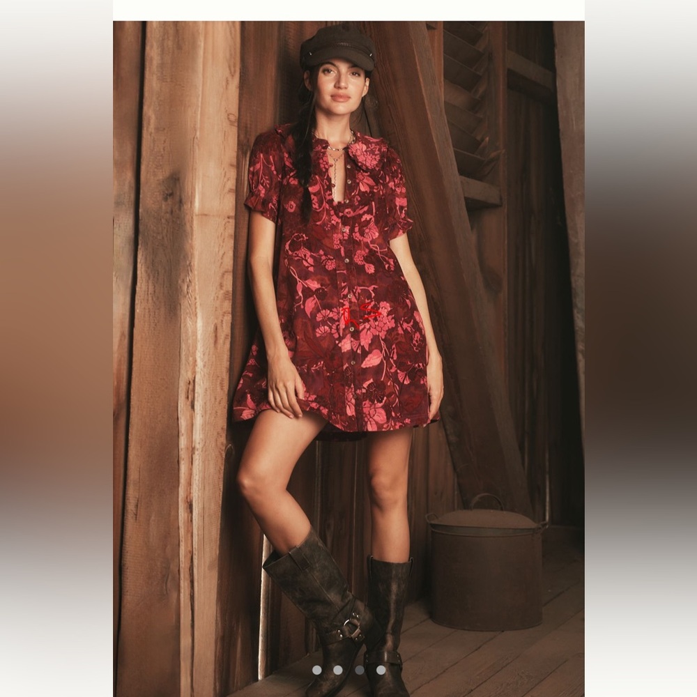 NWOT Anthropologie Pilcro Keira corduroy mini dress